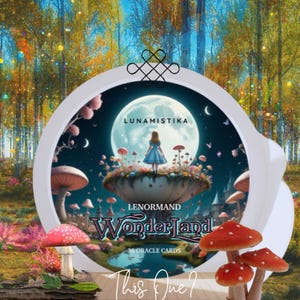 Wunderland-Lenormand-Orakeldeck – 36 runde Wahrsagekarten, inspiriert vom Wunderland.