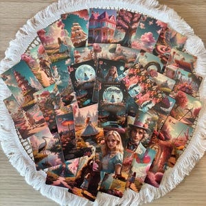 NOUVEAU! WONDERLAND Lenormand, oracle inspiré du Pays des Merveilles, jeu Lenormand, Petit Lenormand, jeu de cartes divinatoires