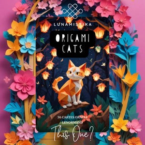 NOUVEAU Origami Cats Lenormand – Jeu de cartes fait main | Tarot du chat en origami | Lettres spirituelles et artistiques