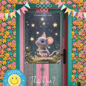 Jeu d'oracle Happy Lenormouse : 36 cartes divinatoires fantaisistes sur le thème de la souris pour des lectures légères. Expédition en un jour !