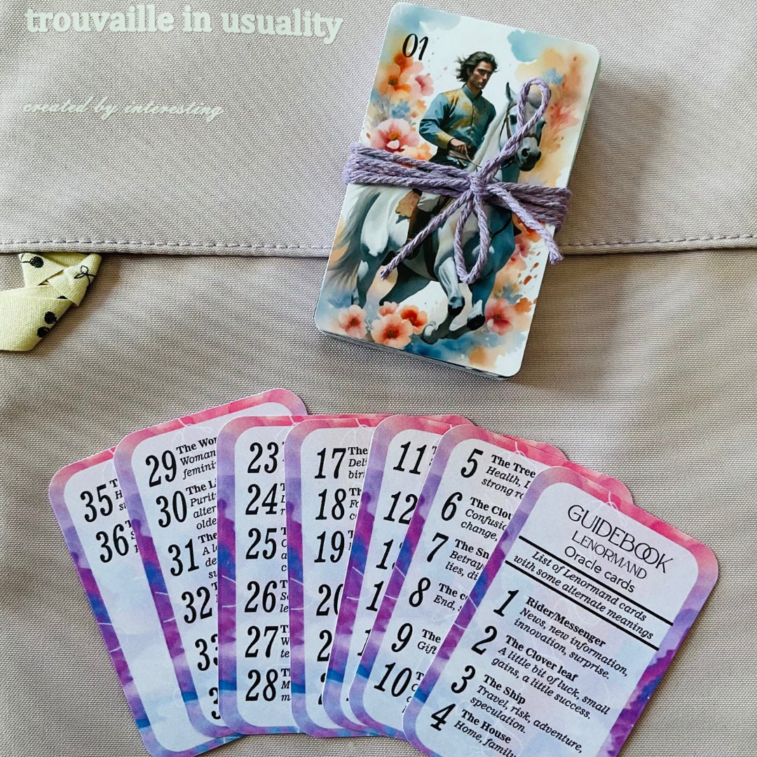 Sunset Lenormand, Modern Lenormand, Oracle Deck, Lenormand Deck