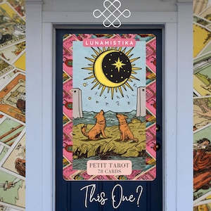 NEW Petit Tarot, 78 cards, RWS tarot, travel tarot, classic tarot, pink tarot, learning tarot, divination game, evolutionary tarot