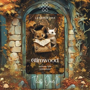 NUEVA Baraja Glimwood Lenormand – Cartas del Oráculo del Bosque Otoñal – Baraja de Adivinación Bruja  regalo