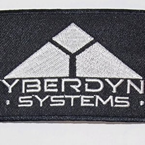 CYBERDYNE SYSTEMS Black/Silver Iron-On/Sew-On patch logo