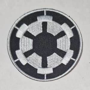 STAR-WARS-IMPERIAL Black Embroidered Iron-On/Sew-On Patch-Logo Badge