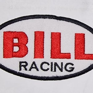 BILL RACING Black/Red CAR/Motor Iron-On/Sew-On patch logo