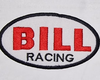 BILL RACING Black/Red CAR/Motor Iron-On/Sew-On patch logo
