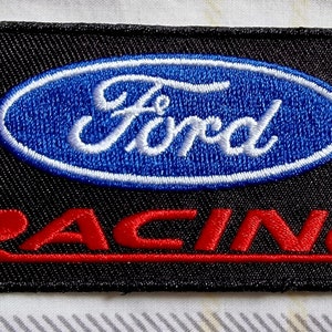 FORD RACING Black/Red/Blue CAR/Motor Iron-On/Sew-On patch logo