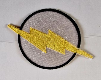 FLASH LIGHT BOLT Embroidered Iron-On/Sew-On Patch-Logo