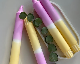 Dip Dye Candles / Set of 4 / Pastel