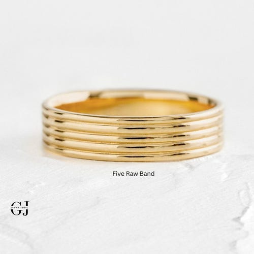 18K Yellow Gold Filled Rose Plain Band Ring - Men's Or Women's Engagement/Wedding/Eternity Ring