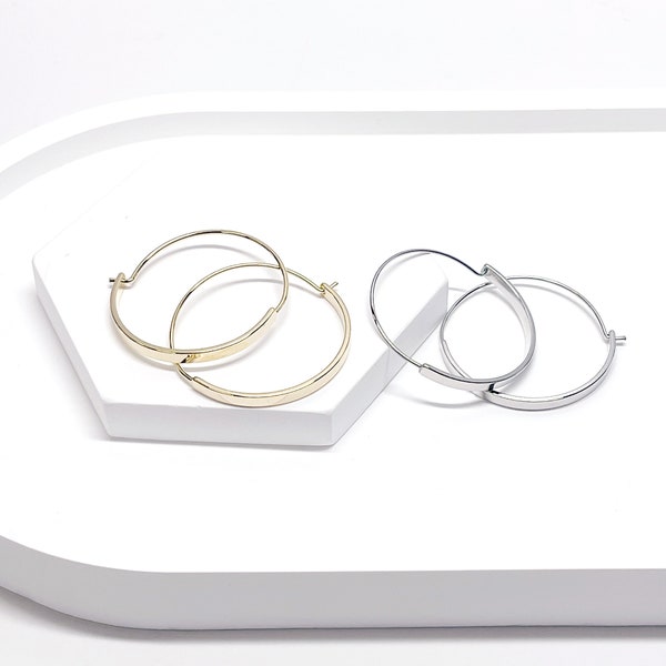 Simple Elegance: Timeless Hoops, Daily, Casual, Minimalist, Gift For Her, Gift for YOU, From Tokyo Japan