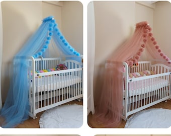 Baby Crib Mosquito Nets For Bed Canopy, Canopy for Baby Cribs, mosquito net for baby beds, Play Nursery Canopy,Baby Baldachin,Custom Canopy,