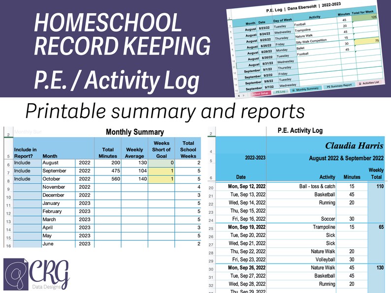 PE Log: Printable summary and reports