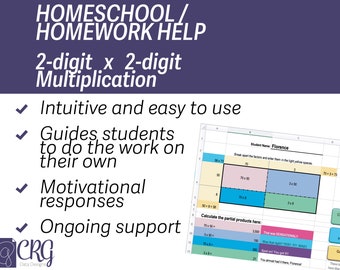 2-cijferige x 2-cijferige vermenigvuldigingshulp | Studiehulp | MicrosoftExcel | Hulp bij thuisonderwijs / huiswerk
