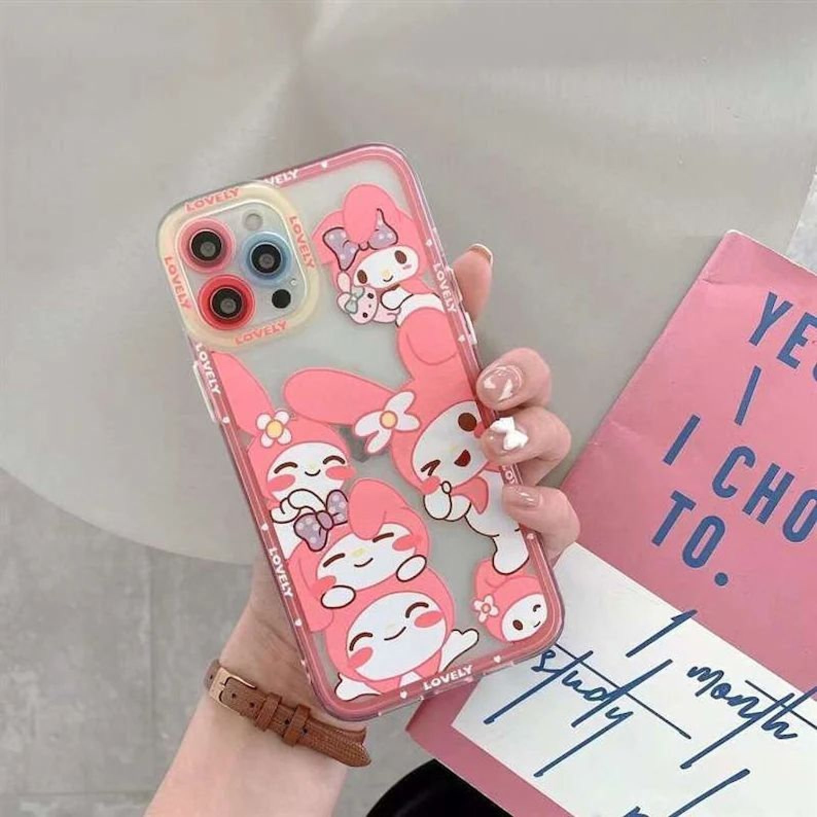 Cute Kawaii Pastel Kuromi My Melody Phone Accessories Clear - Etsy UK