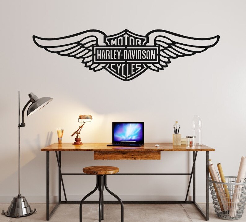 Harley Davidson Motorrad Laser cut dxf Dateien Wandsticker - Etsy