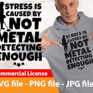 Detección de metales SVG, PNG, archivo JPG, detectoristas svg, caza de metales svg, ideal para cazadores de tesoros, cazadores de reliquias y detectores de metales