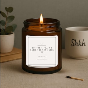 Funny Bridal candle label bundle, candle label template, editable candle tag, funny candle label edited using CANVA, sarcastic candle label