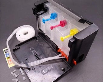 Kit de remplacement de boîte de réservoir vide pour imprimante 4 couleurs, étui de recharge bricolage CISS pour système d'alimentation en encre continue Epson Canon HP Brother