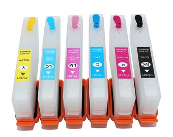 Cartucho de recarga de tinta 24XL de 6 colores/juego para impresora Epson XP55 XP750 XP760 XP850 XP860 XP950 XP960 XP970 con chip ARC