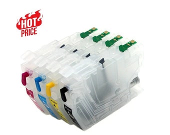 LC421 LC421XL Refill Ink Cartridge with Chip for Brother DCP-J1050DW DCP-J1140DW MFC-J1010DW J1050 J1140 J1010 Printer