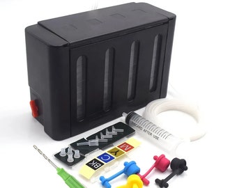 Kit de remplacement de boîte de réservoir vide pour imprimante 4 couleurs, étui de recharge bricolage CISS pour système d'alimentation en encre continue Epson Canon HP Brother