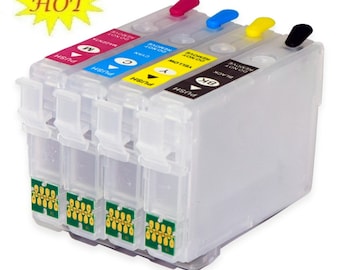4PK Refillable Refill Ink Cartridge With ARC Chip For Epson XP-200 XP-300 XP400 XP310 XP410
