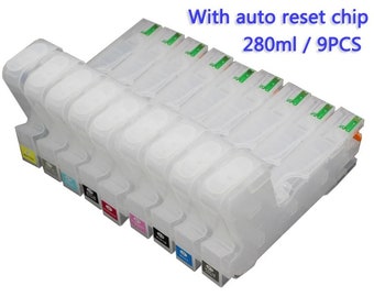 9pcs 280ml/pc Refillable P800 Ink Cartridges For Epson surecolor  SC-P800 Europe printer T8501