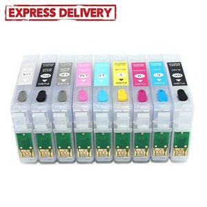 9PC/Set 96 T0961-T0969 Refill Ink Cartridge for Epson Stylus Photo R2880 Printer with ARC Chip