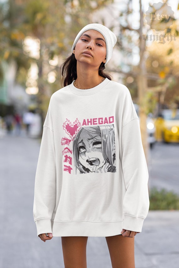 Unisex Sexy Anime Girl Ahegao Face Sweatshirt Emotional Face - Etsy