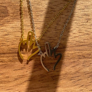 Undercover Middle Finger Necklace | Grailed