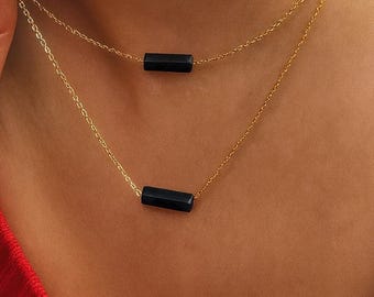Obsidian Dainty Pendant Necklace, Obsidian necklace Protection Necklace, Natural Obsidian Stone, Obsidian Stone Pendant, Healing Necklace