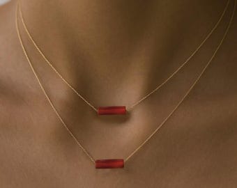 Genuine Carnelian  Necklace, Carnelian  Pendant, Healing Necklace, Birthday Gift, Necklace for Women, Gemstone Necklace, Gift for Mom