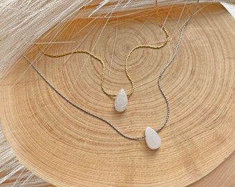 Genuine White Jade Pendant Necklace