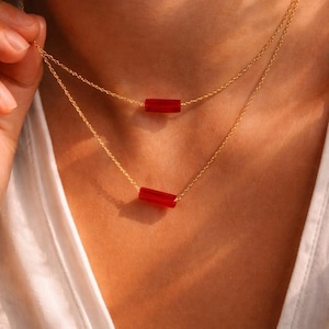 Genuine Carnelian  Necklace, Carnelian  Pendant, Healing Necklace, Birthday Gift, Necklace for Women, Gemstone Necklace, Gift for Mom