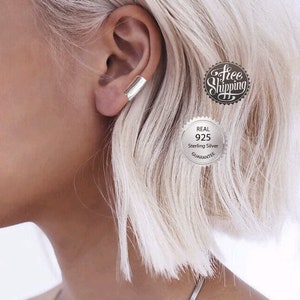 Minimalist 925 Sterling Silver Ear Cuff | High Quality Fake Cartilage Piercing | Ear Cuff No Piercing |Sterling Silver Clip on Earrings