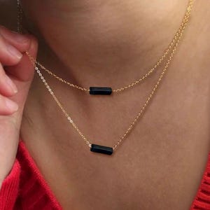 Obsidian Dainty Pendant Necklace, Obsidian necklace Protection Necklace, Natural Obsidian Stone, Obsidian Stone Pendant, Healing Necklace