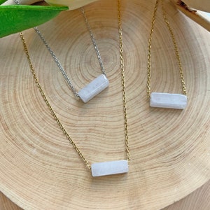 White Jade Pendant Necklace, White Crystal Necklace, Dainty Good Luck Gemstone, Natural Jade Necklace, Gift for her