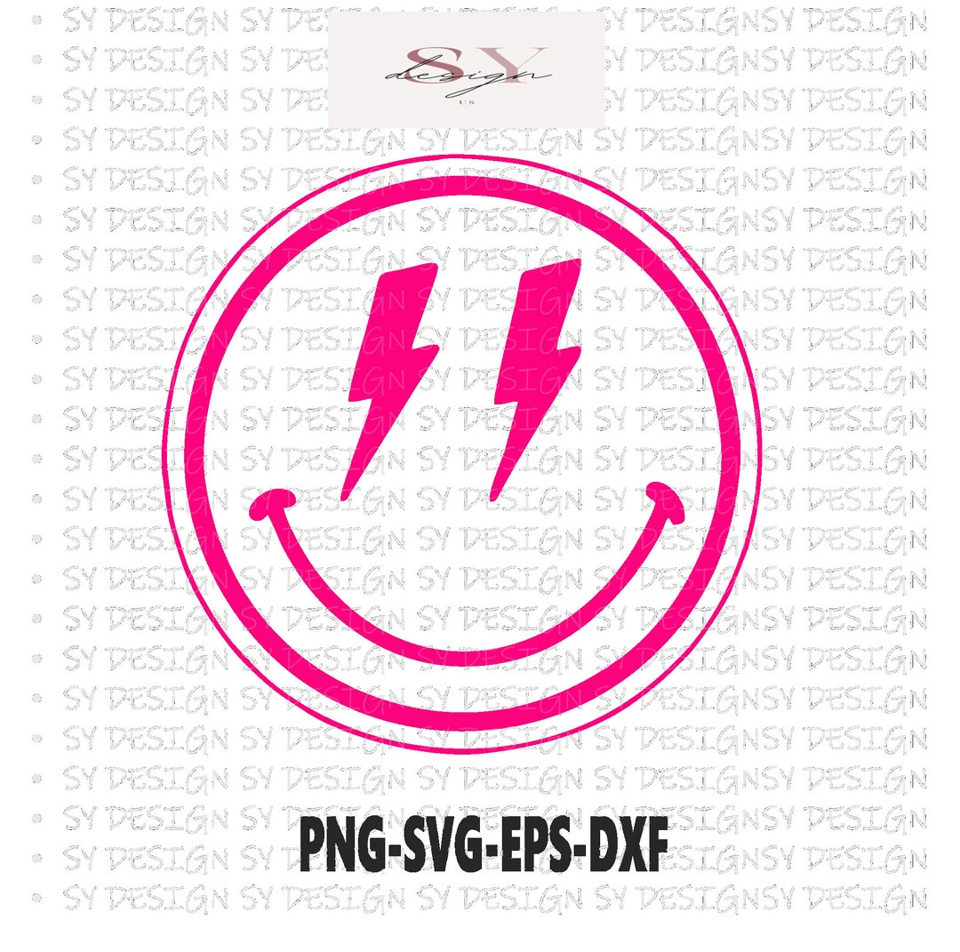 Smiley Face Lightning Bolt PNG Svg Quote Png Positive Png - Etsy