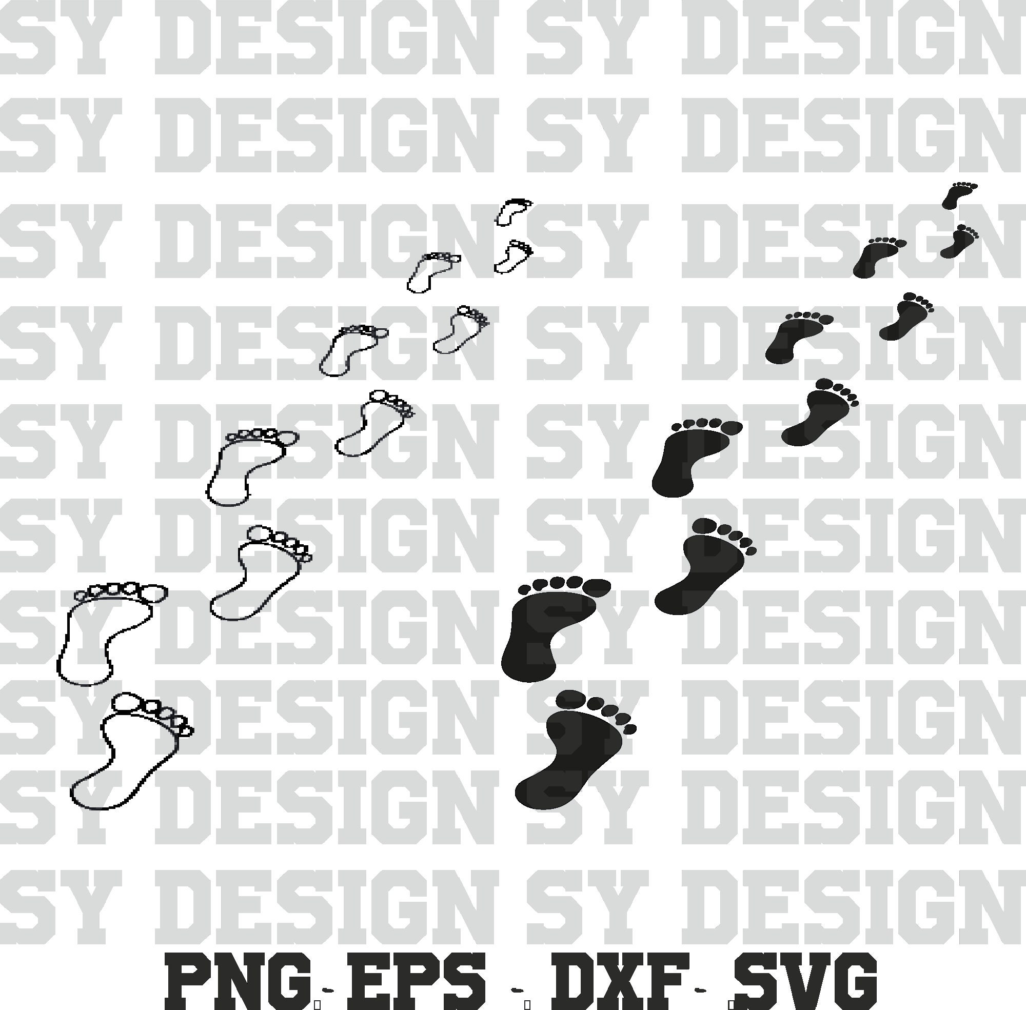 Footprint Svg Footsteps Svg Footprints in the Sand Svg Svg Etsy