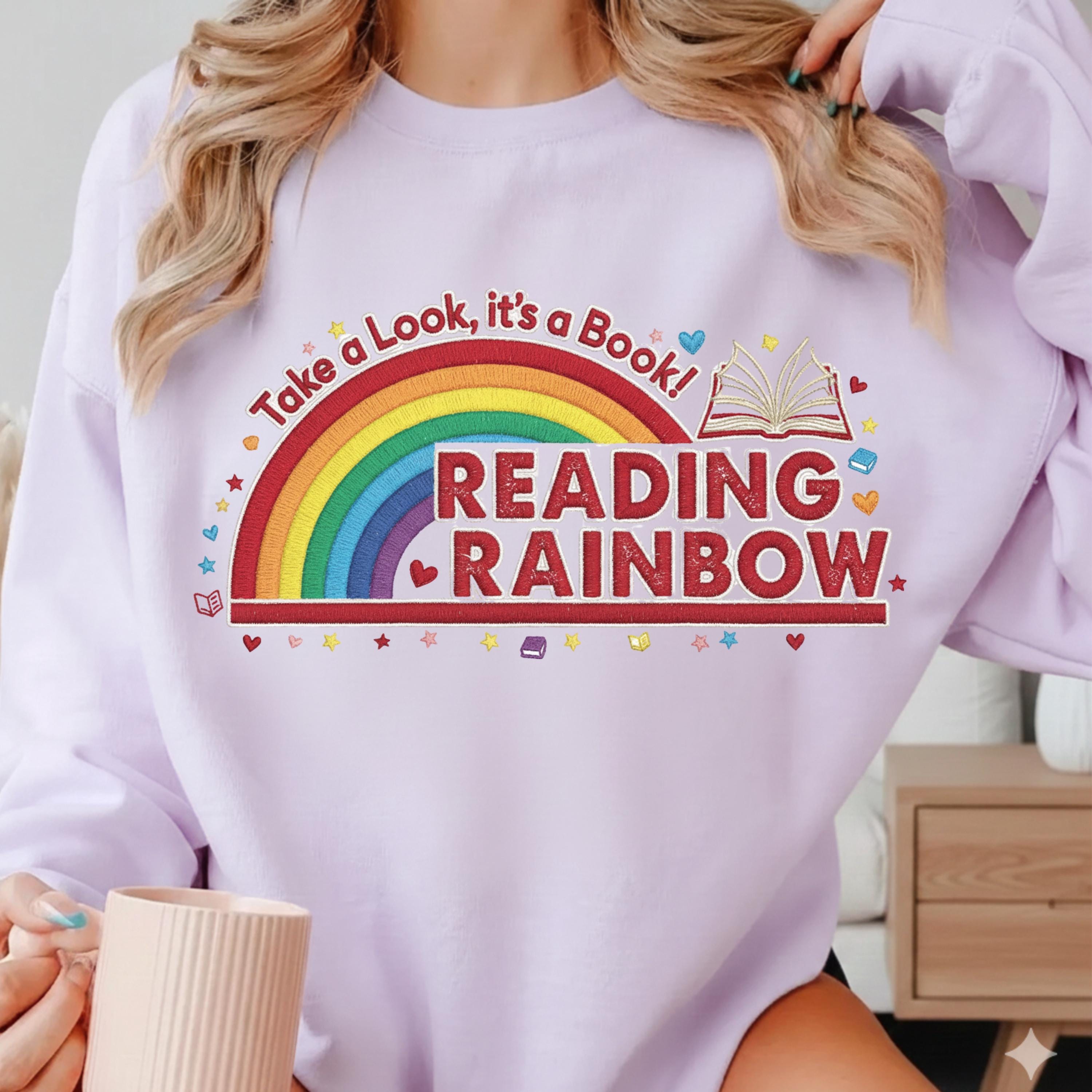 Reading Rainbow PNG, Retro Teacher Design (digital Download) - Etsy