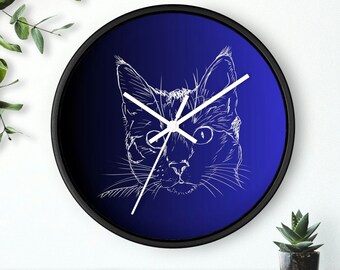 wall clock cat, cat blue wall clock, cat bathroom wall clock, cat clock,cats clock,cat clocks for wall,cat and clock,cats clocks,clocks cat