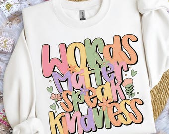 Las palabras importan, expresa bondad PNG, Afirmaciones inspiradoras (Descarga digital)