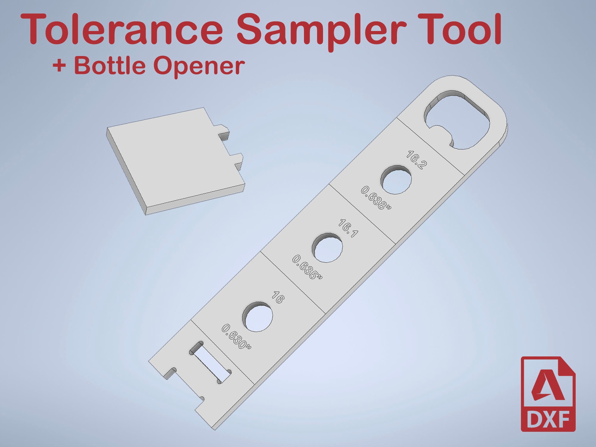 Tolerance Sampler Tool Laser Etching DXF Files Etsy
