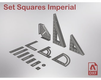 Set Squares & Shims Imperial - for fab block, fixture, welding table - Laser cutting DXF files
