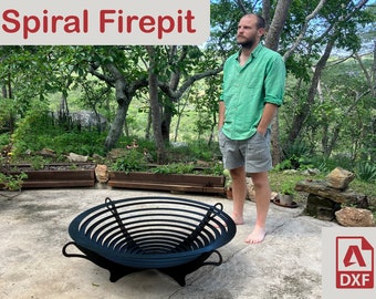 Spiral Firepit (Large & Small)- Laser cutting DXF files