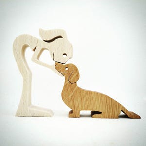 Woman and Dachshund Dog
