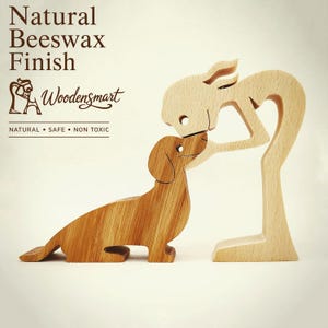 Personalized Wooden Woman & Dachshund Dog – Custom Name Pet Lover Gift – Handmade Natural Wood Decor