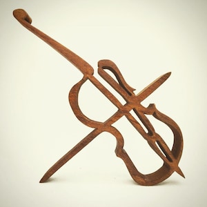 Geige, geige, minimale handgemachte Holzkunst